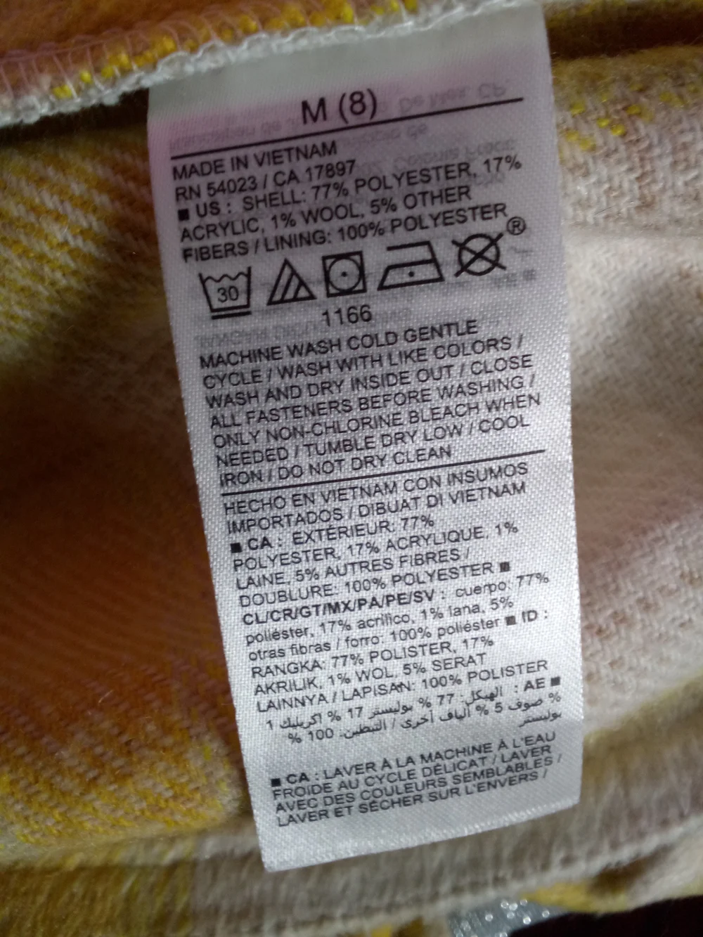 OLD NAVY Yellow Plaid Button-Up Shirt Jacket for Kids